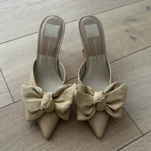 NEW Dolce Vita Kaylie Bow Pointed Toe Mule In Light Natural BRAND NEW